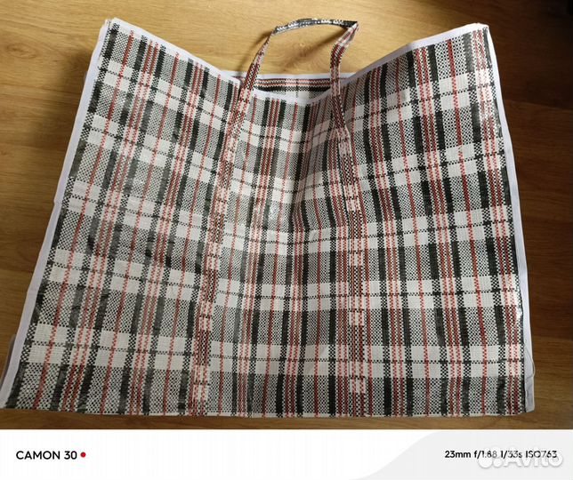 Сумка баул клетчатая