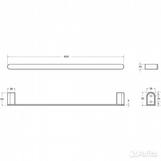 Полотенцедерж. сатин Cezares Stylus stylus-TH-60