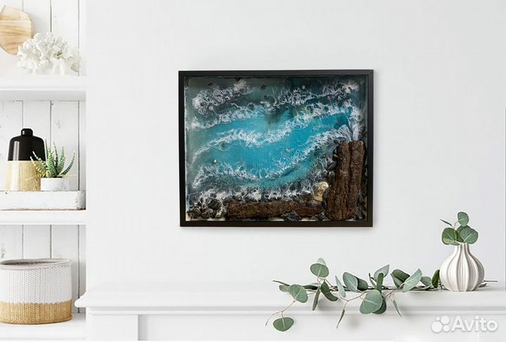 Картина из эпоксидной смолы море