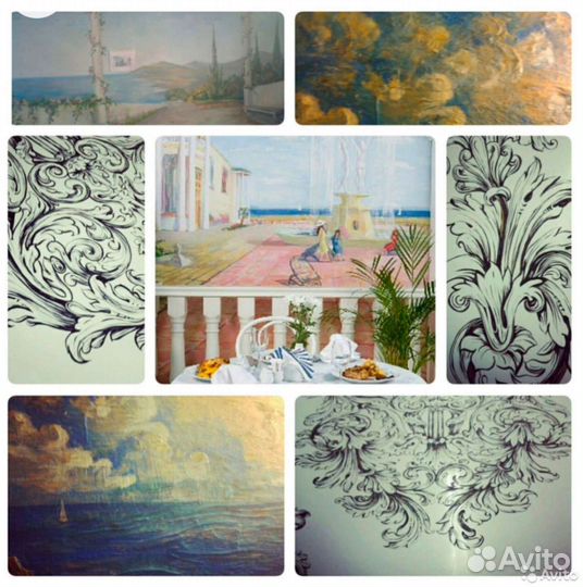 Роспись стен Барельеф декор мебели художник