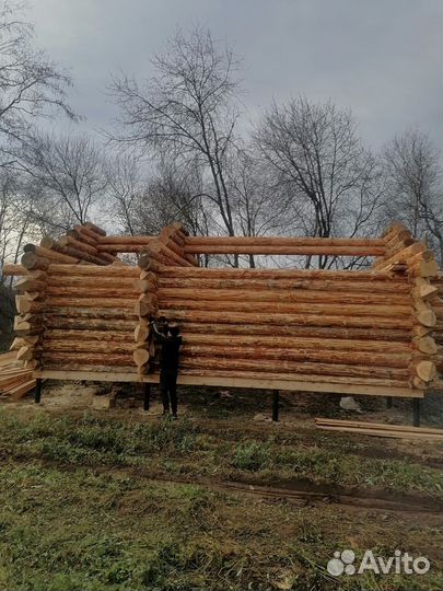 Изготовления сборка срубов из бревна