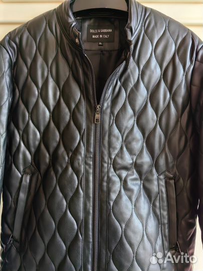 Dolce Gabbana кожаная куртка джинсы р48-50-52-54