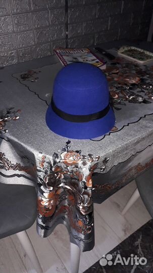 Шляпа женская синяя