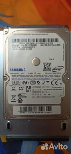 Жесткий диск для ноутбука Samsung 320 Gb