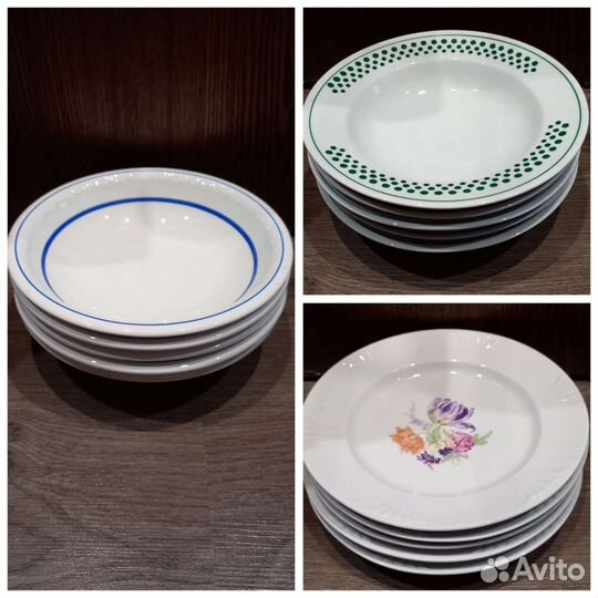 Тарелки глубокие и плоские