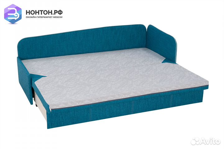 Диван выкатной Троя №1 голубой