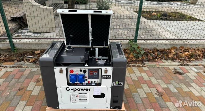 Дизельный генератор 10 kW G-power однофазный