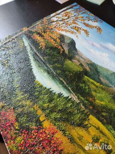 Картина масло горный пейзаж 40*50 см