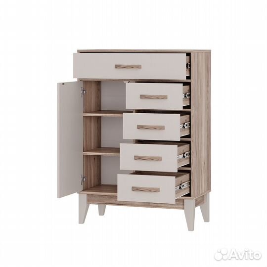 Комод Скандика км-13 Дуб смоки/кашемир 80х114х40