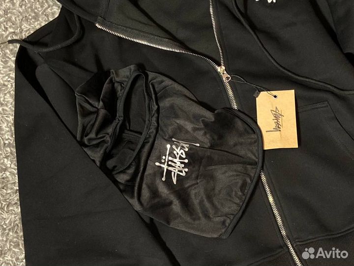 Зип Худи Stussy с балаклавой