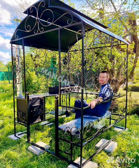 Мангал с крышей