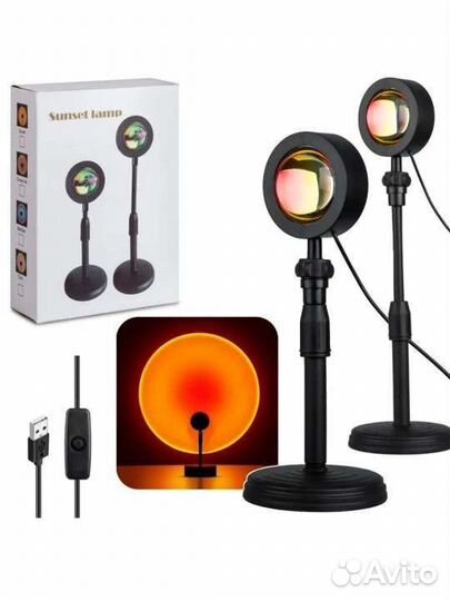 Новая лампа Sunset для тик ток, инсты, лампа Закат