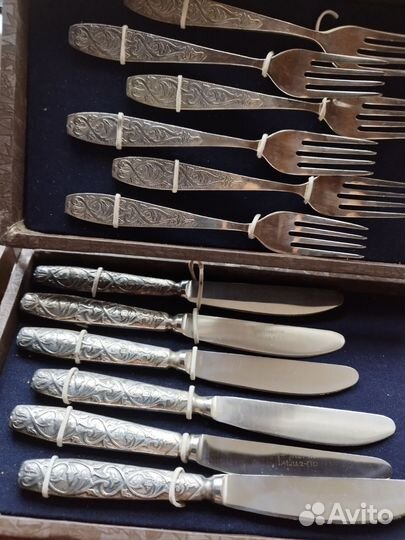 Набор столовых приборов мельхиор СССР