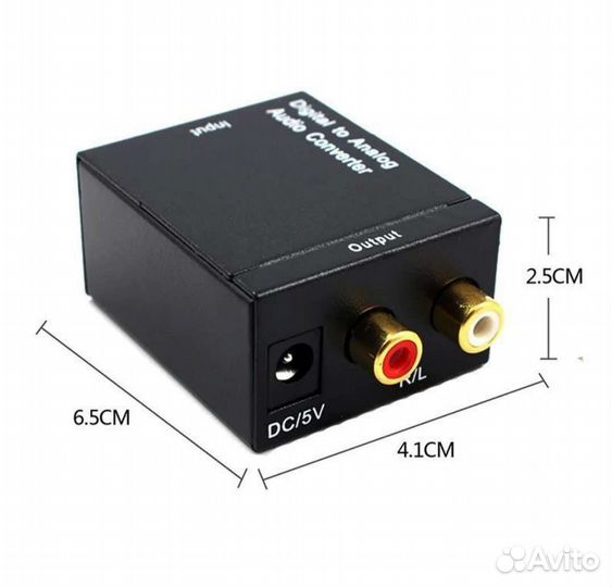 Конвертер переходник звуковой с оптики Toslink