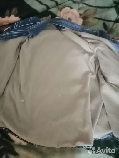 Мужская джинсовая тёплая рубашка