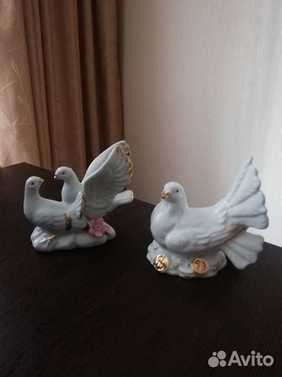 Фарфоровые статуэтки голубь