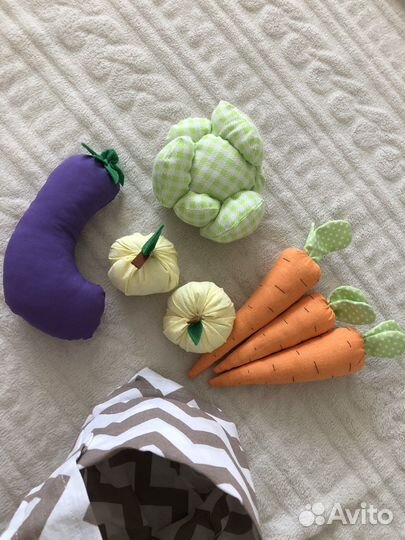 Мягкие игрушки набор овощей