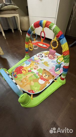 Развивающий коврик с пианино для новорожденных