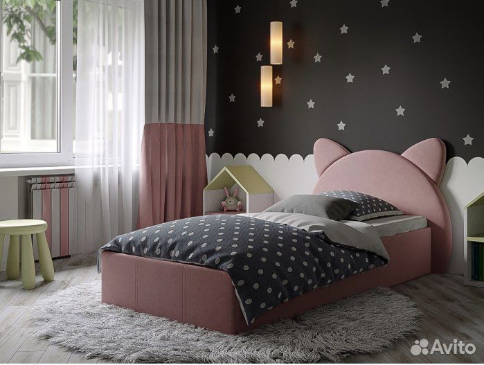 Детская кровать с ушками мики kitty