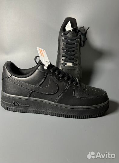 Кроссовки Nike AIR force 1 LOW luxe black gum Люкс