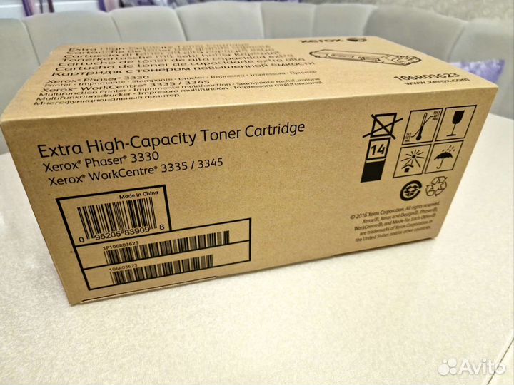 Новый оригинальный картридж Xerox 106R03623