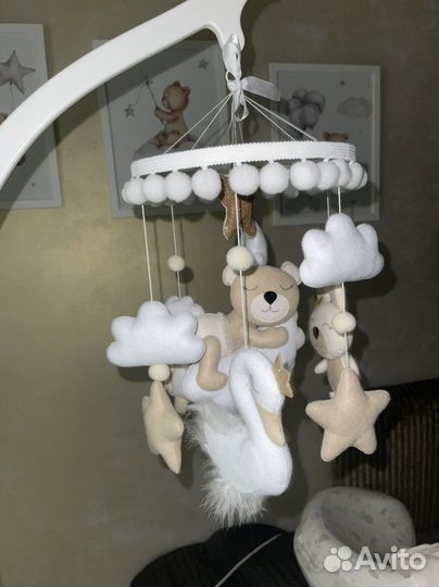 Мобиль на кроватку ручной работы