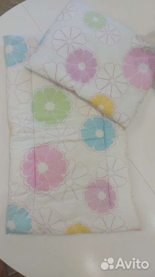 Матрасик и подушка в коляску