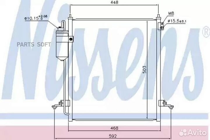 Радиатор кондиционера mitsubishi L200 (2006) 2.5 t