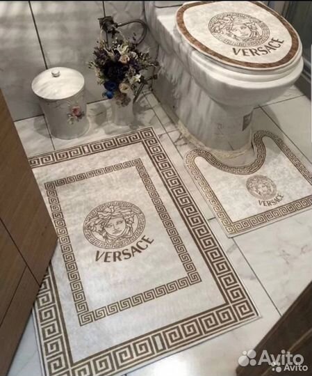 Новые Коврики Versace для ванной комнаты 3в1