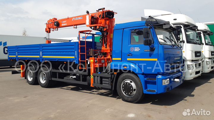 Бортовой грузовик КАМАЗ 65117-3010-48 с КМУ Kanglim, 2024