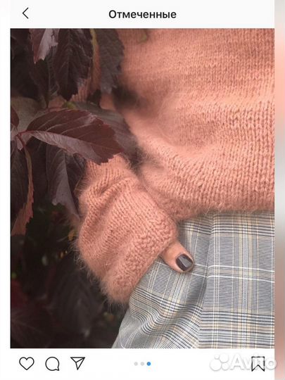 Комплект: шапка и бактус, пух норки