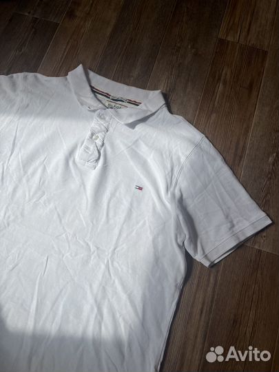 Белое поло Tommy Hilfiger оригинал