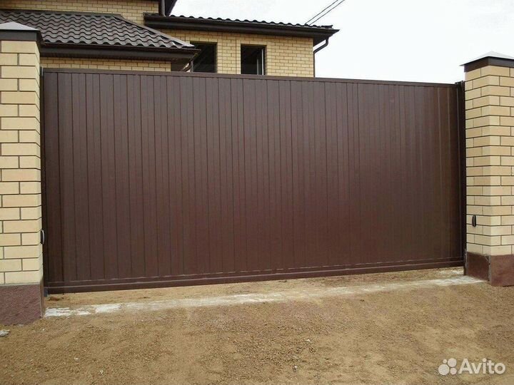 Откатные ворота монтаж