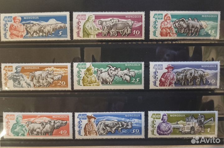 Почтовые марки Монголия 1961 год