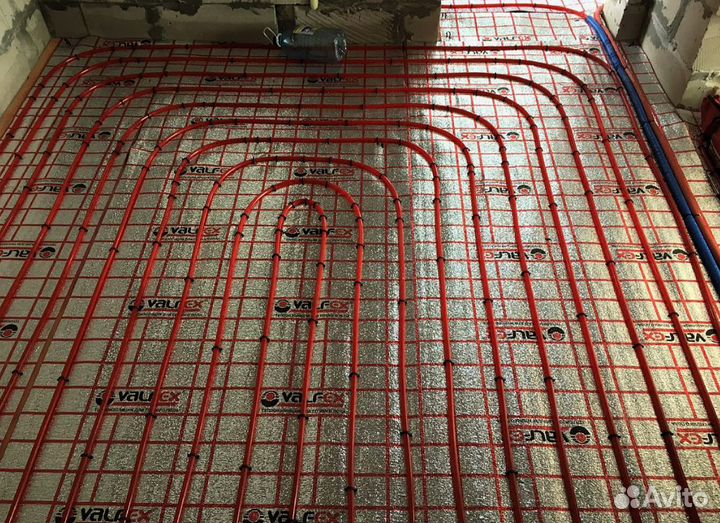 Монтаж теплого пола. Водяной теплый пол