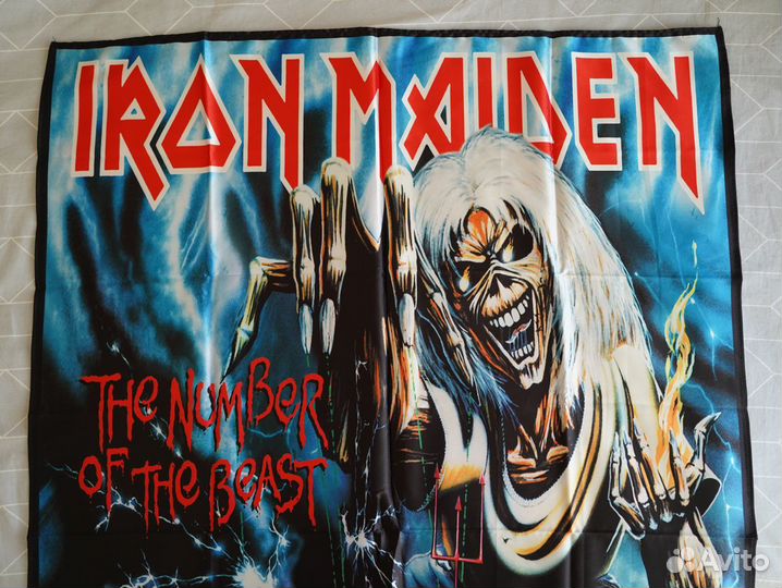 Флаг постер Iron Maiden - The number of the beast