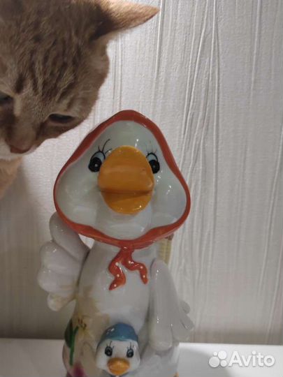 Уточка с утенком. Ваза/подставка