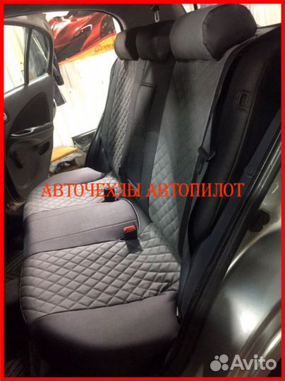 Чехлы Автопилот Nissan Almera n16 из экокожи Ромб