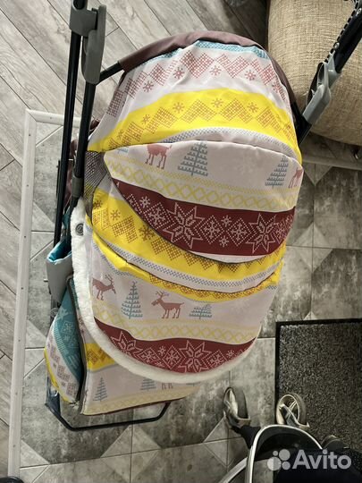 Детские санки коляска с колесами