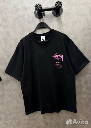 Stussy футболка оверсайз колаб найк