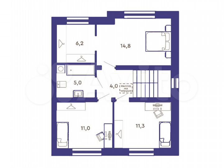 4-к. квартира, 110,6 м², 2/2 эт.