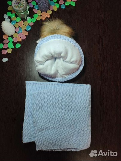 Шапка и снуд женский новый