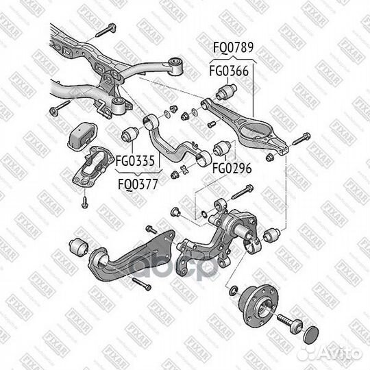 Сайлентблок заднего рычага audi A3/Q3/TT 03