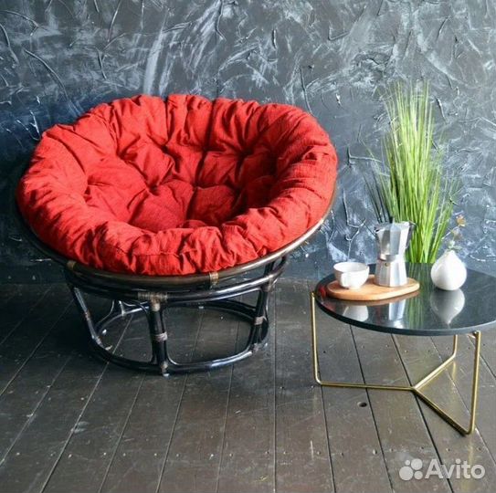 Кресло Папасан из натурального ротанга