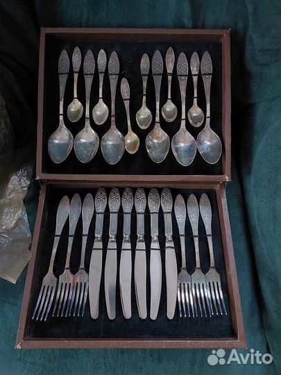 Набор столовых приборов мельхиор СССР