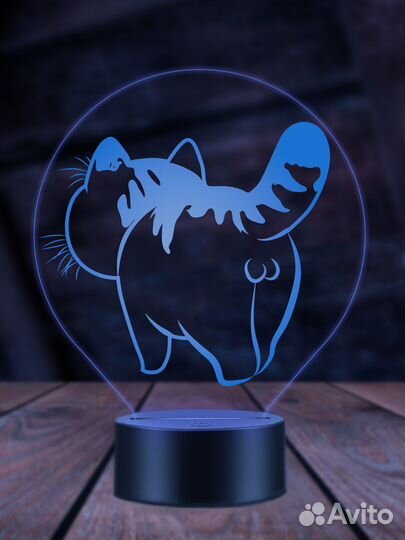 Попа кота ночник светильник