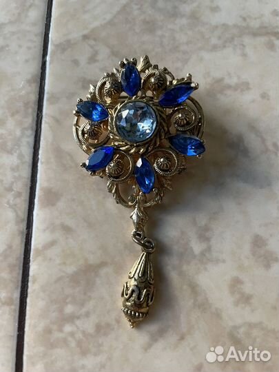 Брошь винтажная Чехия