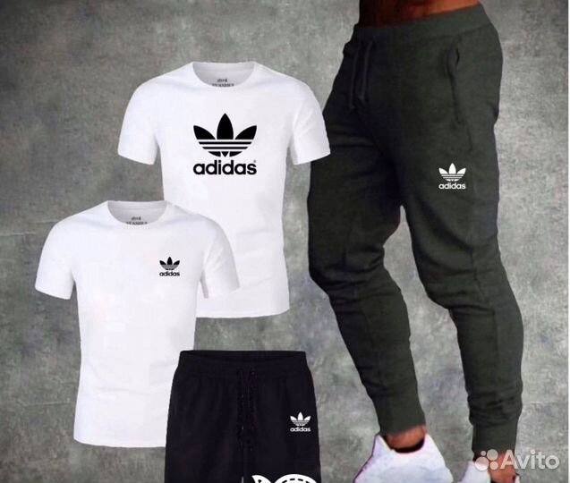 Летний спортивный костюм 4в1 adidas