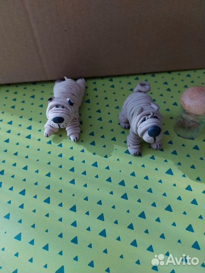 Фигурки шар-пей шарпей ручная работа