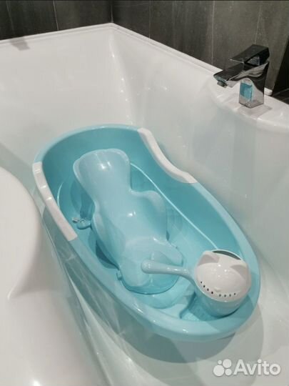 Ванночка для купания с горкой гамачком